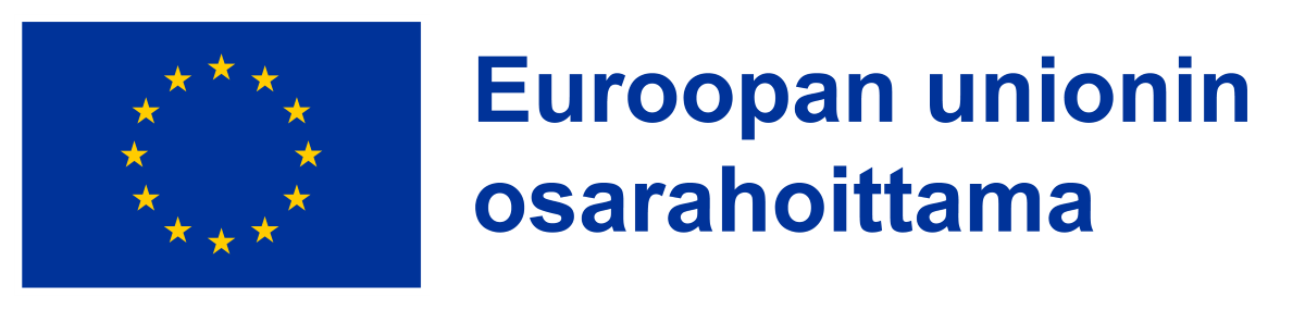 EU-logo ja teskti Euroopan unionin osarahoittama.